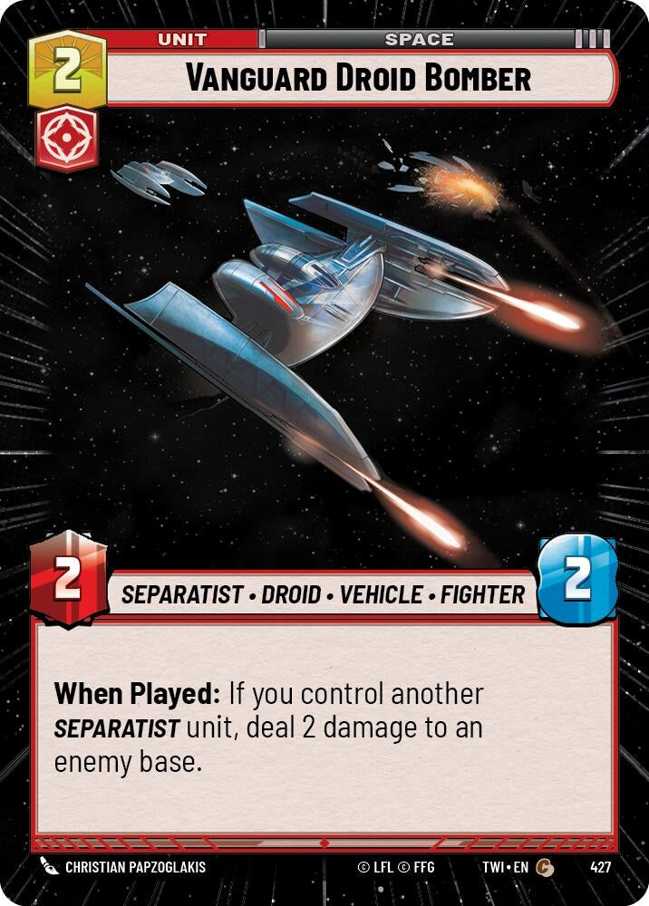 Image for Vanguard Droid Bomber (Hyperspace) (Twilight of the Republic) (427) - Star Wars: Unlimited