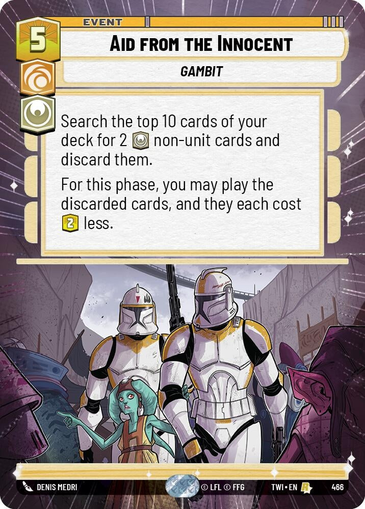 Image for Aid from the Innocent (Hyperspace) (Twilight of the Republic) (466) - Star Wars: Unlimited