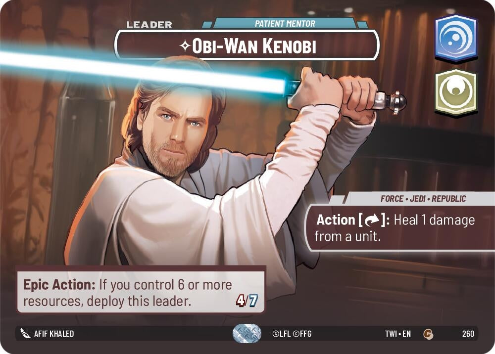 Image for Obi-Wan Kenobi - Patient Mentor (Showcase) (Twilight of the Republic) (260) - Star Wars: Unlimited