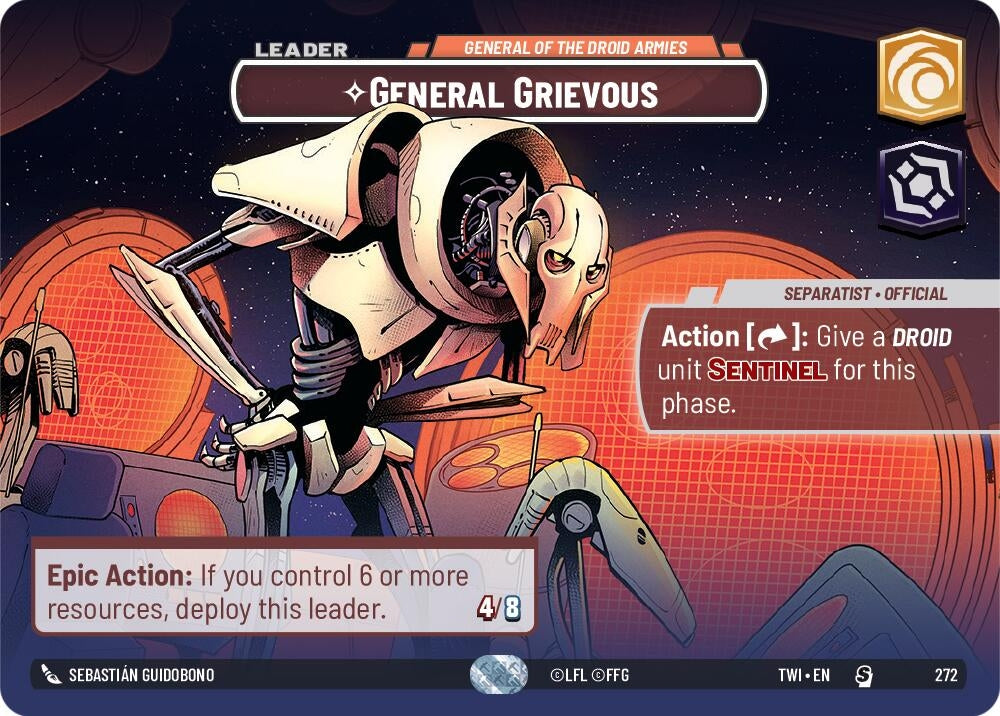 Image for General Grievous - General of the Droid Armies (Showcase) (Twilight of the Republic) (272) - Star Wars: Unlimited