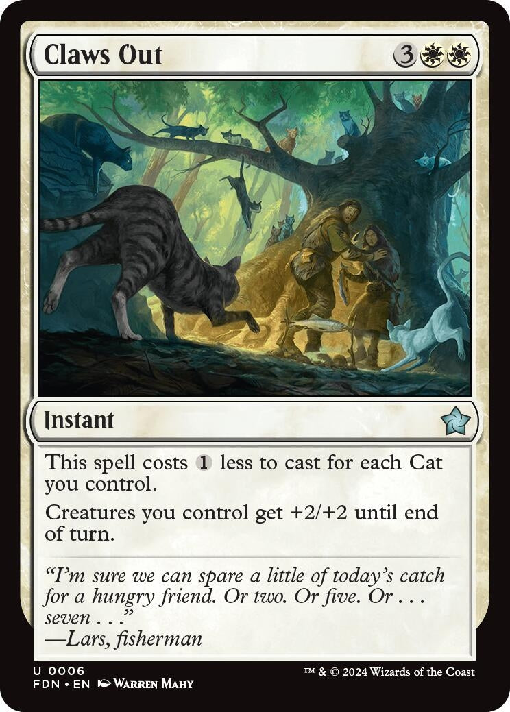 Image for Claws Out (Foundations) (6) - Magic: The Gathering