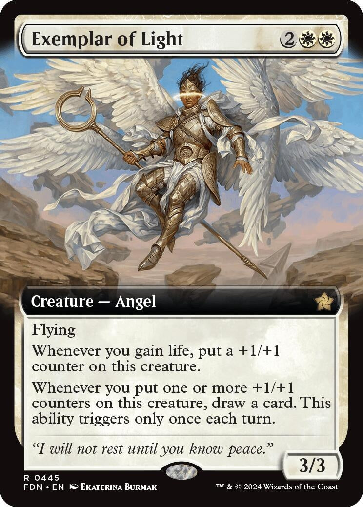 Image for Exemplar of Light (Extended Art) (Foundations) (445) - Magic: The Gathering