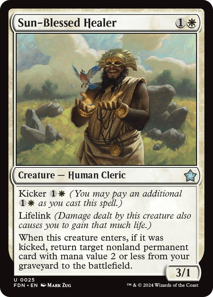 Image for Sun-Blessed Healer (Foundations) (25) - Magic: The Gathering