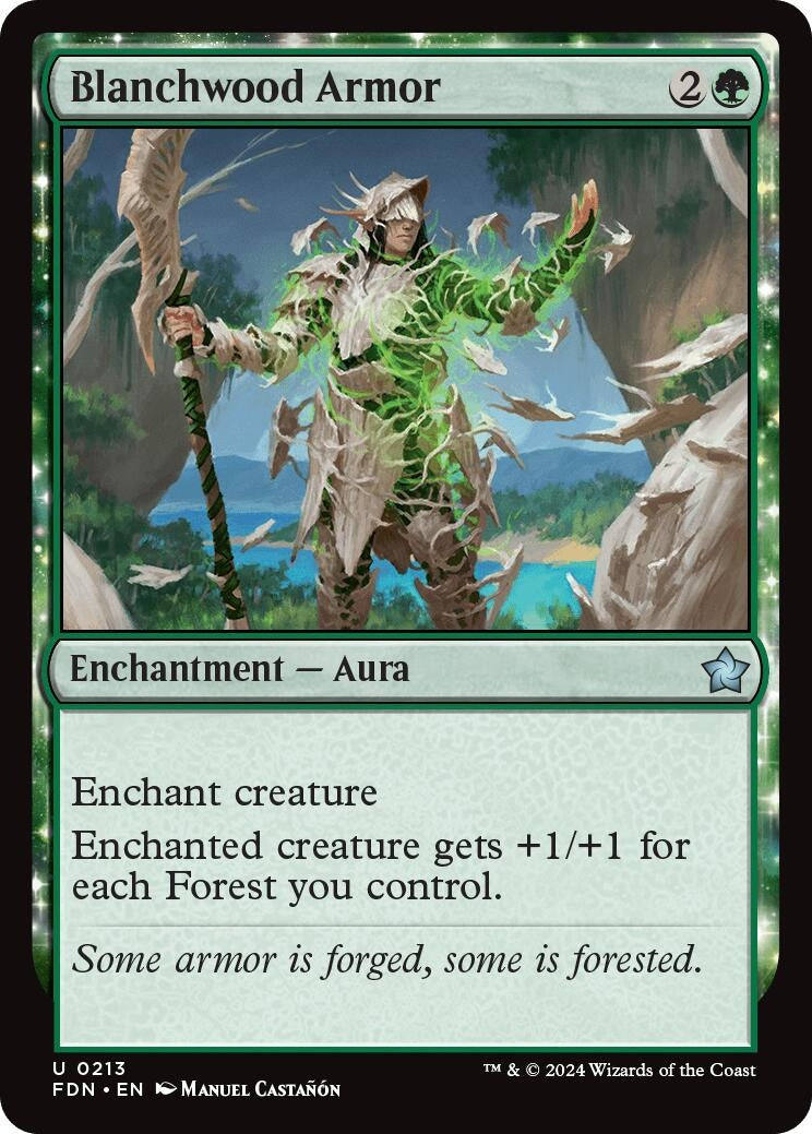 Image for Blanchwood Armor (Foundations) (213) - Magic: The Gathering