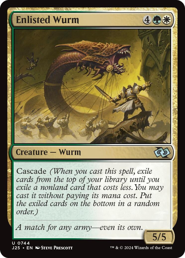 Image for Enlisted Wurm (Foundations Jumpstart) (744) - Magic: The Gathering