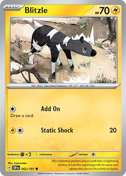 Image for Blitzle (SV08: Surging Sparks) (062/191) - Pokemon