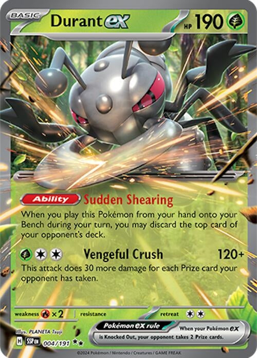 Image for Durant ex (SV08: Surging Sparks) (004/191) - Pokemon