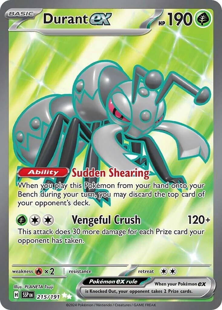 Image for Durant ex (SV08: Surging Sparks) (215/191) - Pokemon