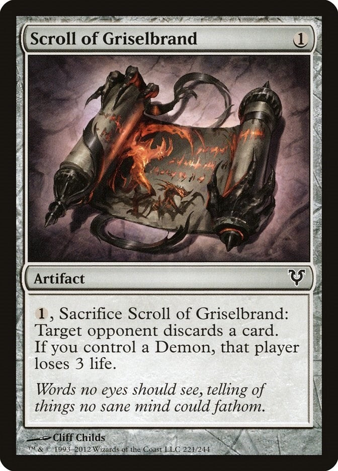 Image for Scroll of Griselbrand (Avacyn Restored) (221) - Magic: The Gathering