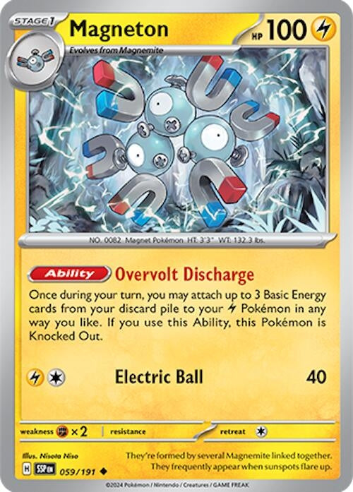 Image for Magneton (SV08: Surging Sparks) (059/191) - Pokemon