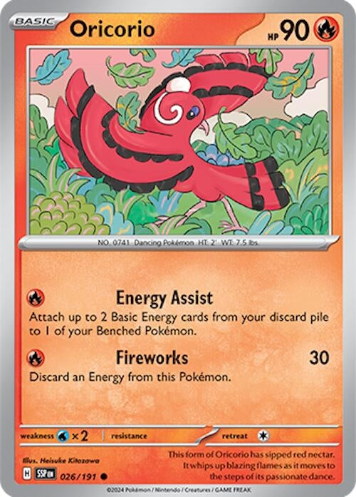 Image for Oricorio (SV08: Surging Sparks) (026/191) - Pokemon