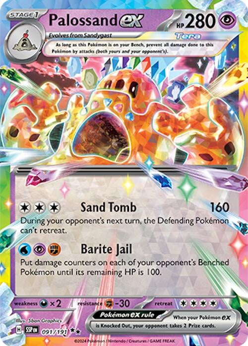 Image for Palossand ex (SV08: Surging Sparks) (091/191) - Pokemon