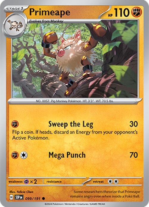 Image for Primeape (SV08: Surging Sparks) (099/191) - Pokemon