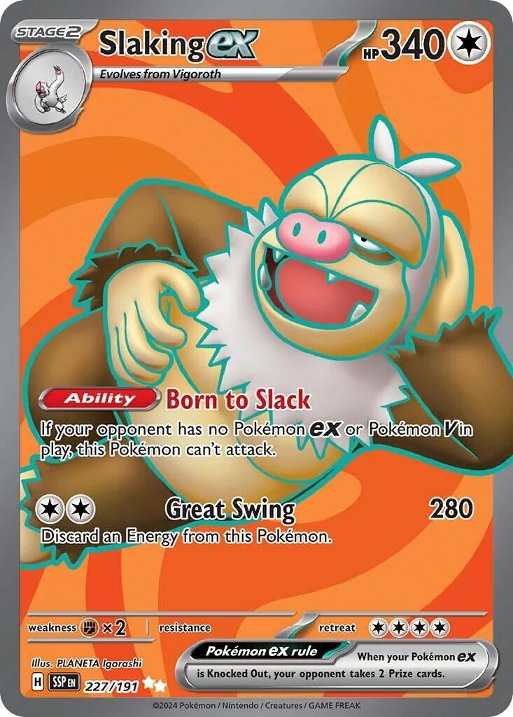 Image for Slaking ex (SV08: Surging Sparks) (227/191) - Pokemon