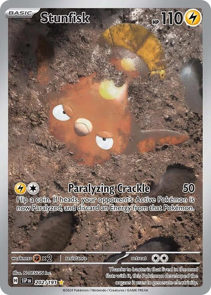 Image for Stunfisk (SV08: Surging Sparks) (202/191) - Pokemon