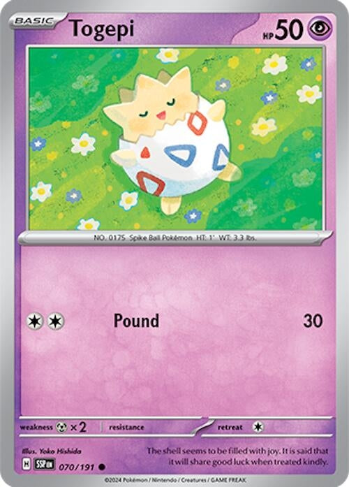 Image for Togepi (SV08: Surging Sparks) (070/191) - Pokemon