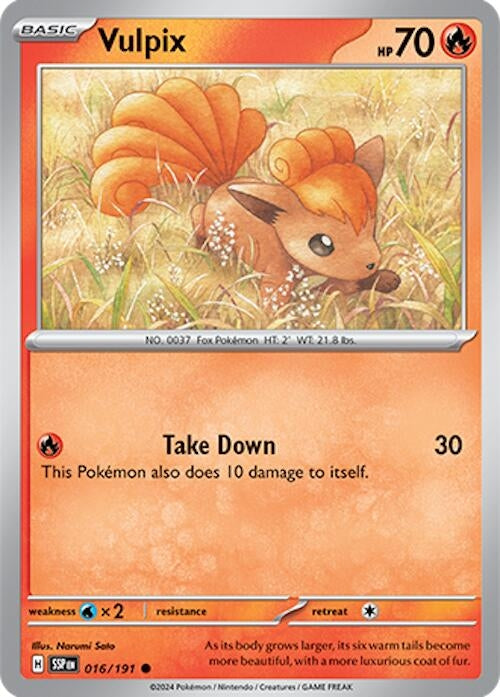 Image for Vulpix (SV08: Surging Sparks) (016/191) - Pokemon