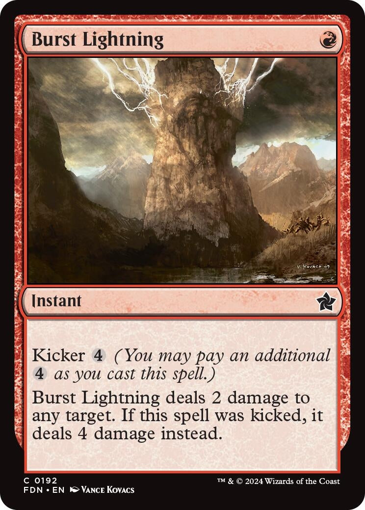 Image for Burst Lightning (Foundations) (192) - Magic: The Gathering