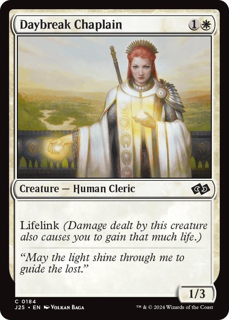 Image for Daybreak Chaplain (Foundations Jumpstart) (184) - Magic: The Gathering