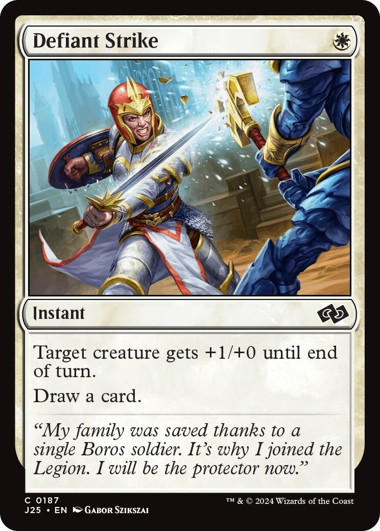 Image for Defiant Strike (Foundations Jumpstart) (187) - Magic: The Gathering