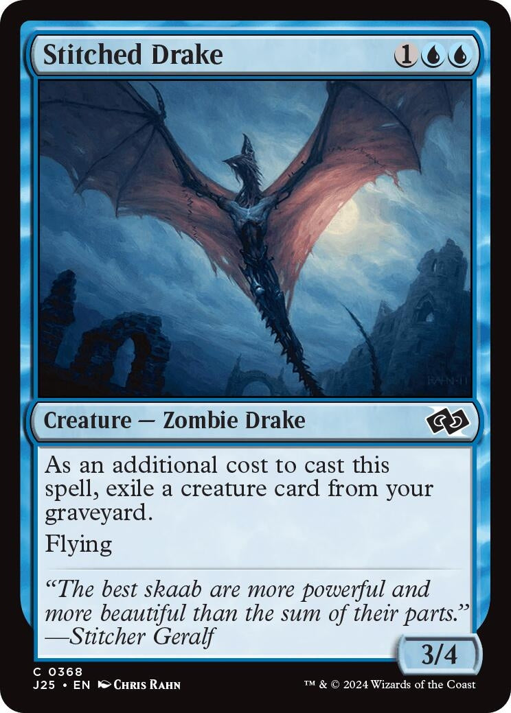Image for Stitched Drake (Foundations Jumpstart) (368) - Magic: The Gathering