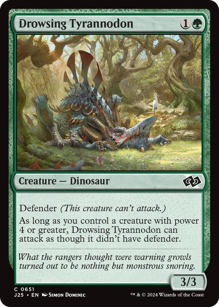 Image for Drowsing Tyrannodon (Foundations Jumpstart) (651) - Magic: The Gathering