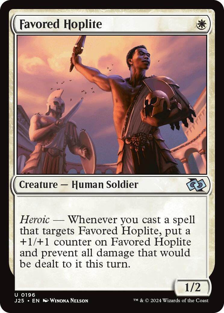 Image for Favored Hoplite (Foundations Jumpstart) (196) - Magic: The Gathering