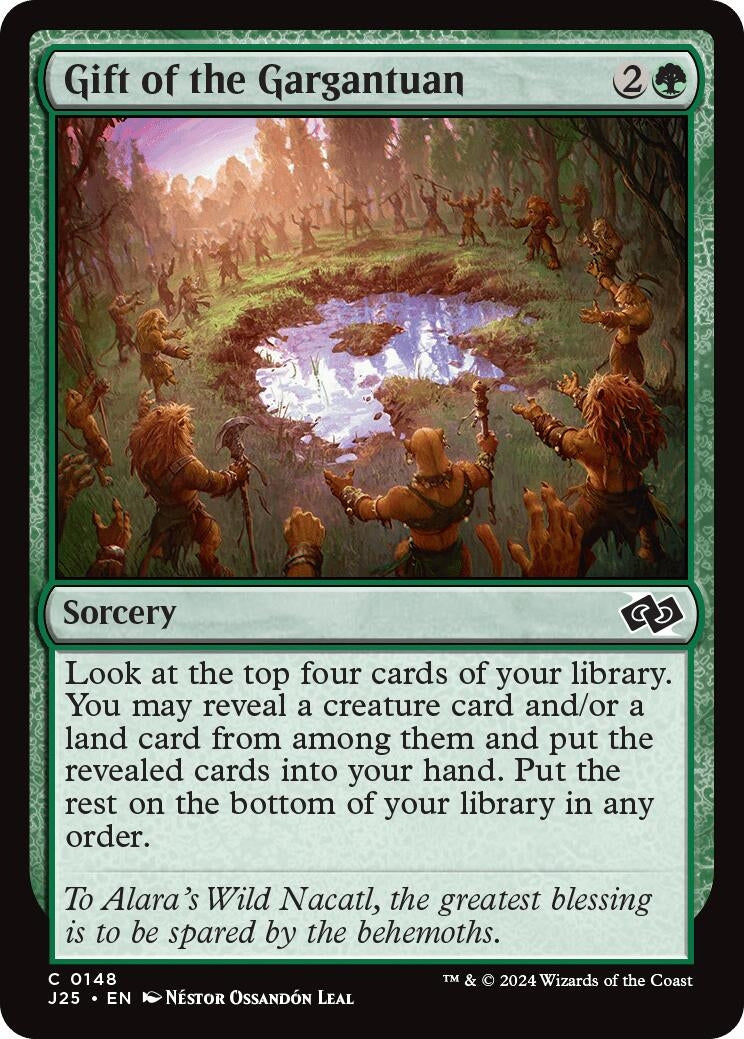 Image for Gift of the Gargantuan (Foundations Jumpstart) (148) - Magic: The Gathering