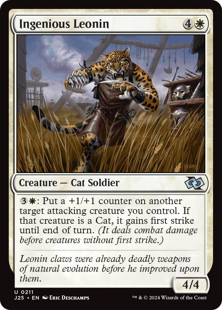 Image for Ingenious Leonin (Foundations Jumpstart) (211) - Magic: The Gathering