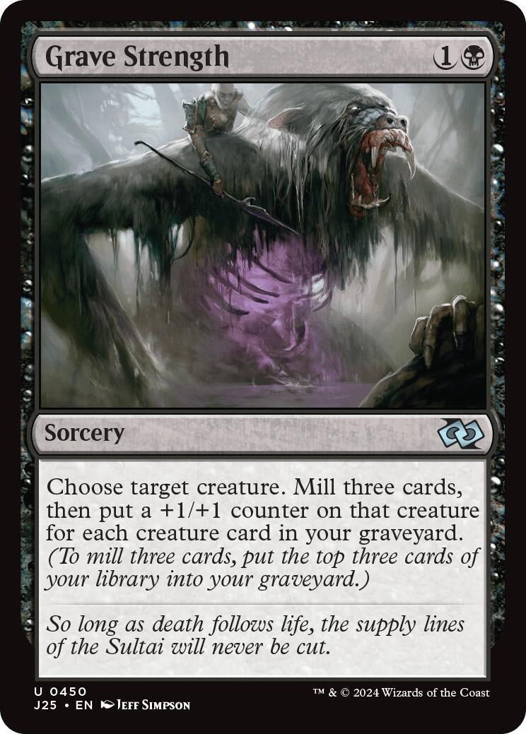 Image for Grave Strength (Foundations Jumpstart) (450) - Magic: The Gathering