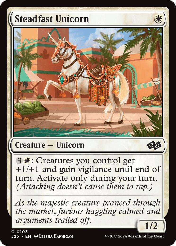 Image for Steadfast Unicorn (Foundations Jumpstart) (103) - Magic: The Gathering
