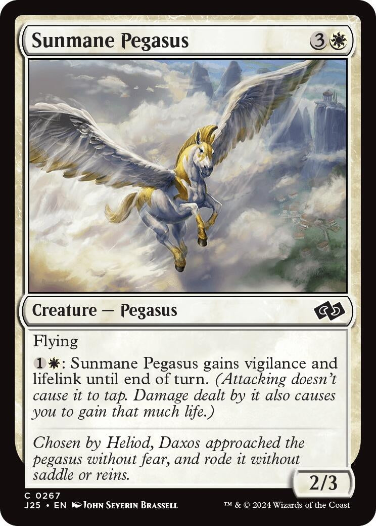 Image for Sunmane Pegasus (Foundations Jumpstart) (267) - Magic: The Gathering