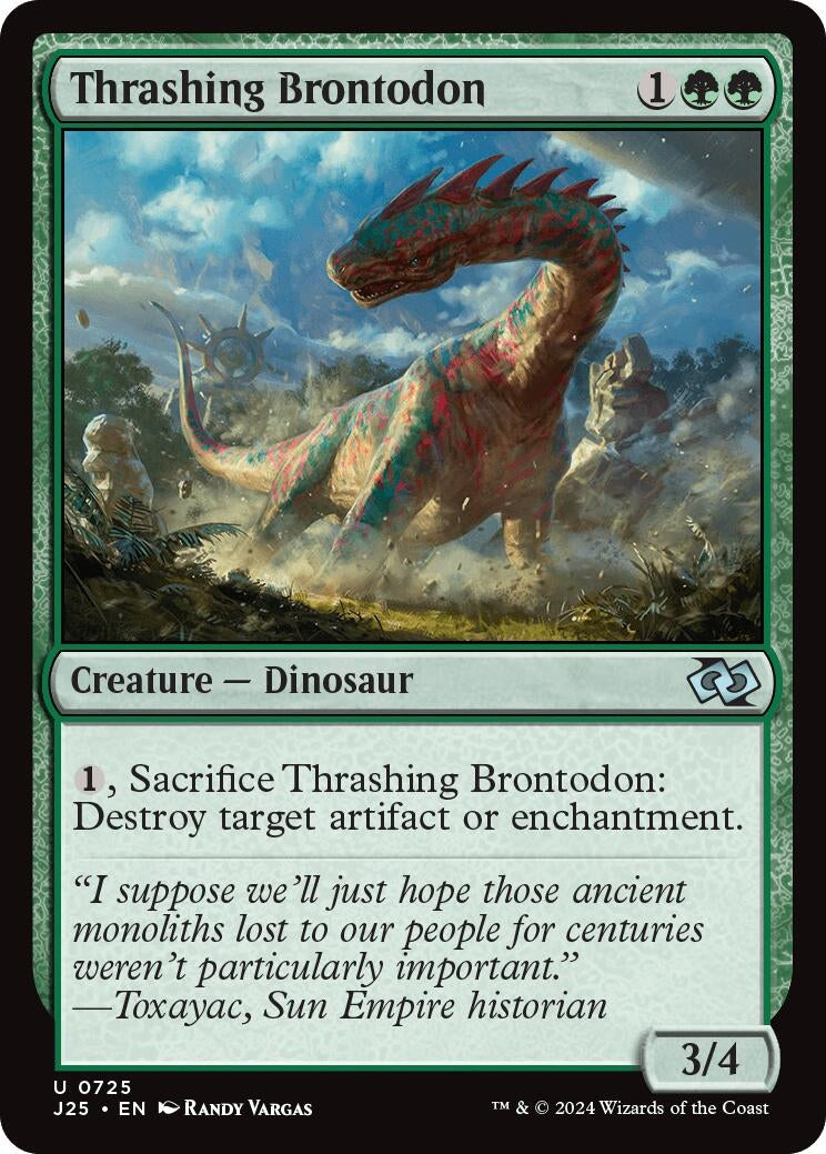 Image for Thrashing Brontodon (Foundations Jumpstart) (725) - Magic: The Gathering