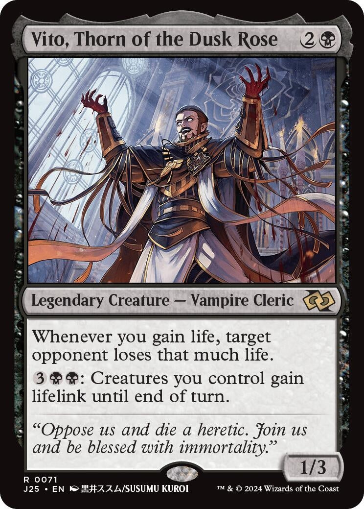 Image for Vito, Thorn of the Dusk Rose (Anime) (Foundations Jumpstart) (71) - Magic: The Gathering