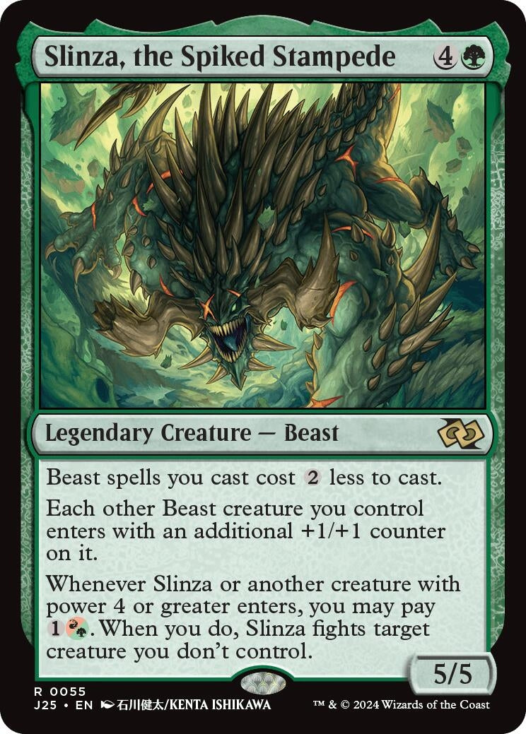 Image for Slinza, the Spiked Stampede (Anime) (Foundations Jumpstart) (55) - Magic: The Gathering