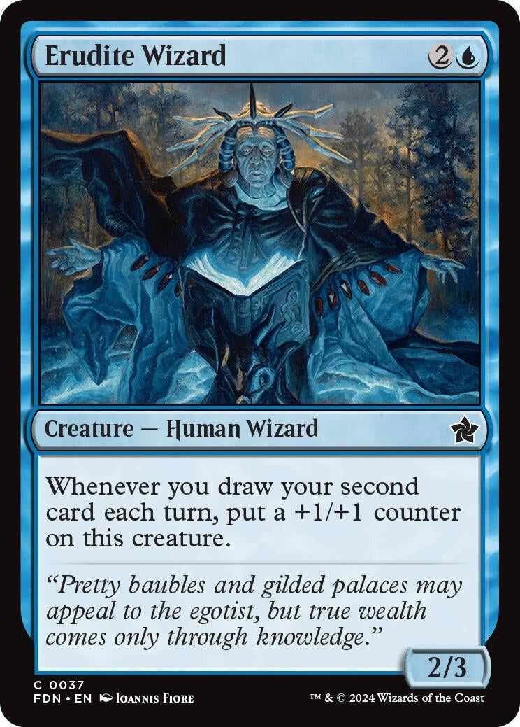 Image for Erudite Wizard (Foundations) (37) - Magic: The Gathering