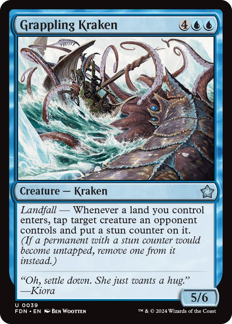 Image for Grappling Kraken (Foundations) (39) - Magic: The Gathering