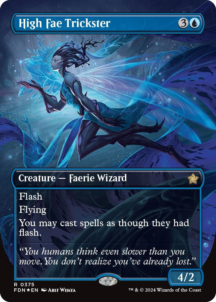 Image for High Fae Trickster (Borderless) (Mana Foil) (Foundations) (375) - Magic: The Gathering