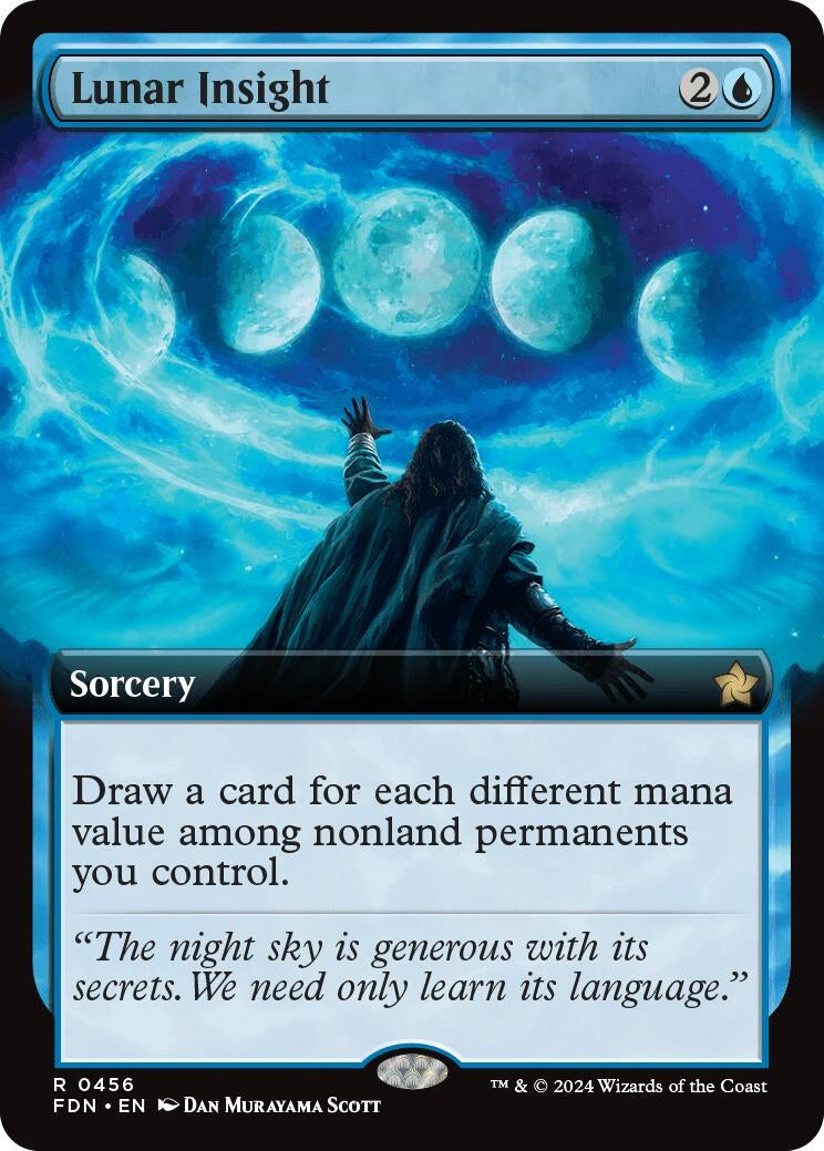 Image for Lunar Insight (Extended Art) (Foundations) (456) - Magic: The Gathering