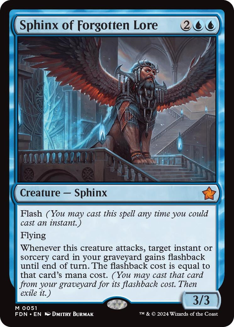 Image for Sphinx of Forgotten Lore (Foundations) (51) - Magic: The Gathering