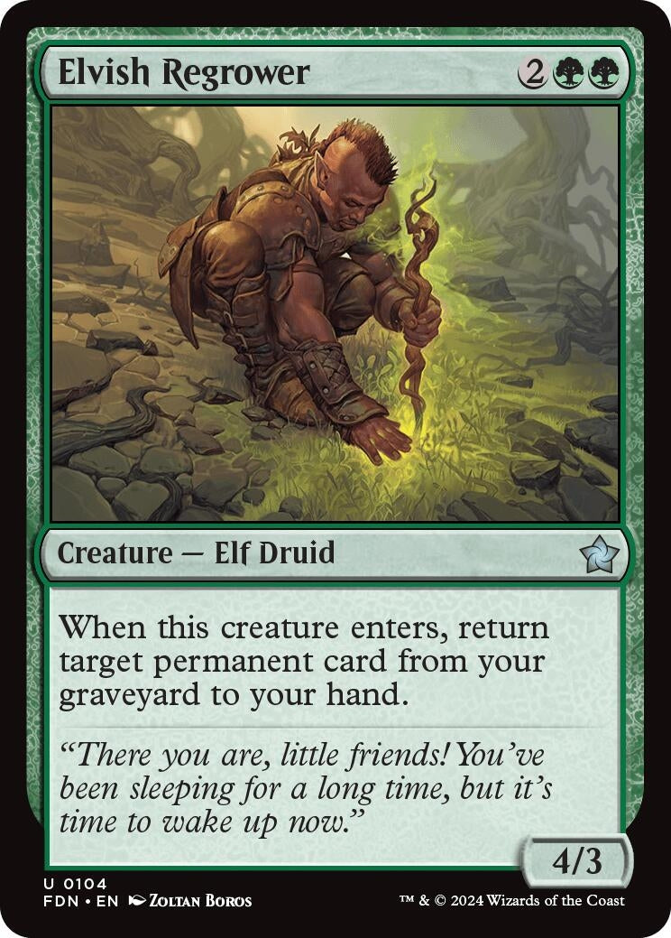 Image for Elvish Regrower (Foundations) (104) - Magic: The Gathering