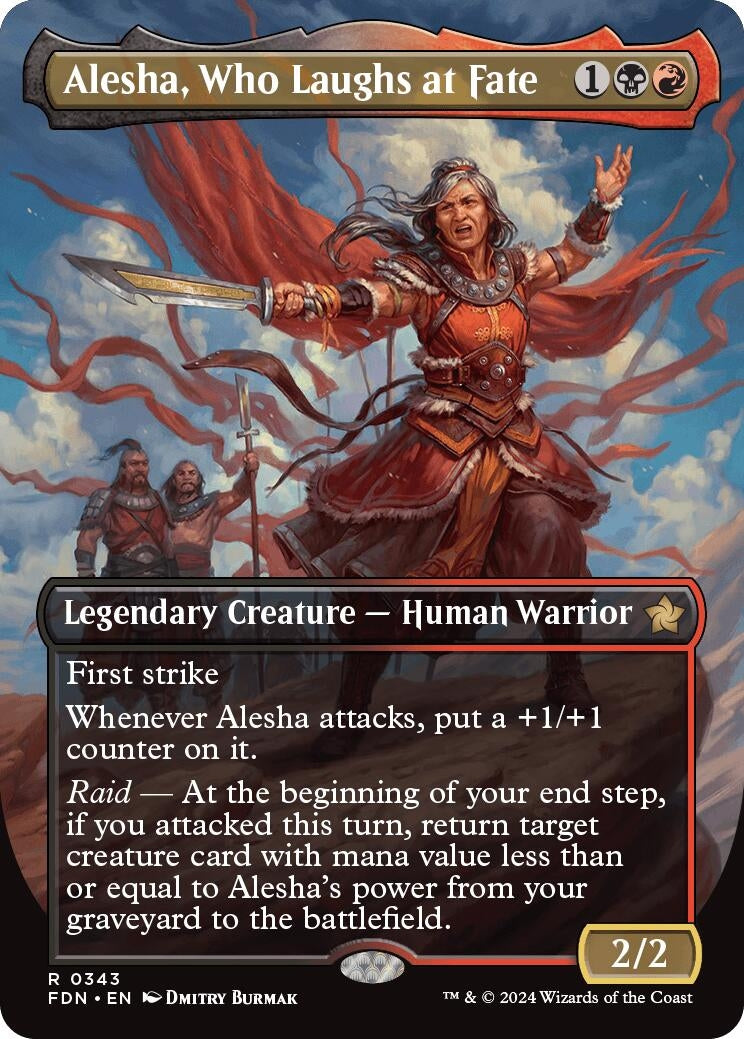 Image for Alesha, Who Laughs at Fate (Borderless) (Foundations) (343) - Magic: The Gathering