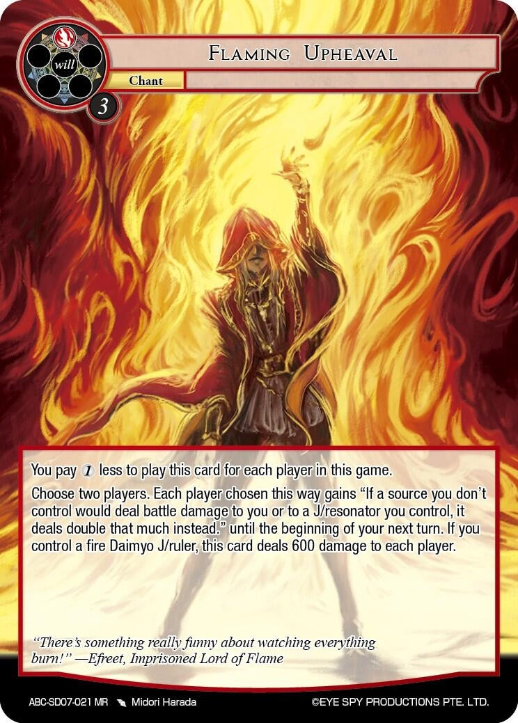 Image for Flaming Upheaval (ABC-SD07-021) (ABC Duel Decks) (ABC-SD07-021 MR) - Force of Will