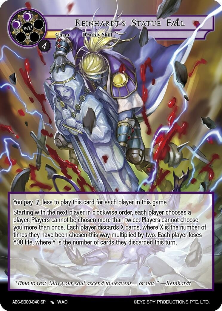 Image for Reinhardt's Statue Fall (ABC-SD09-040) (ABC Duel Decks) (ABC-SD09-040 SR) - Force of Will