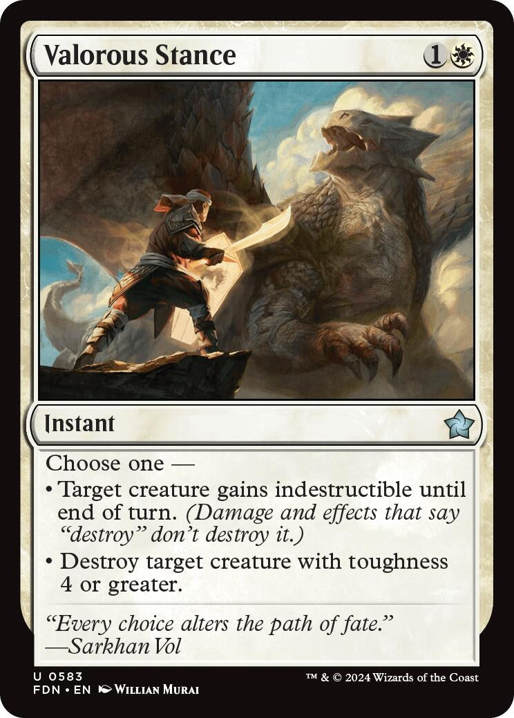 Image for Valorous Stance (Foundations) (583) - Magic: The Gathering