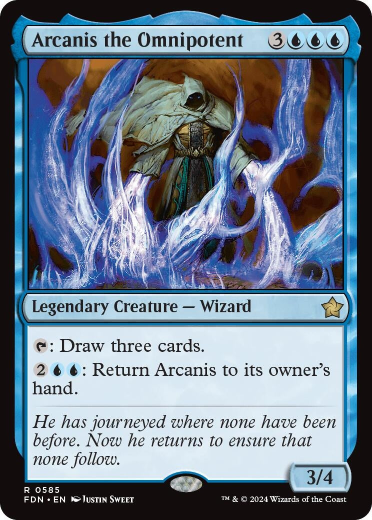 Image for Arcanis the Omnipotent (Foundations) (585) - Magic: The Gathering