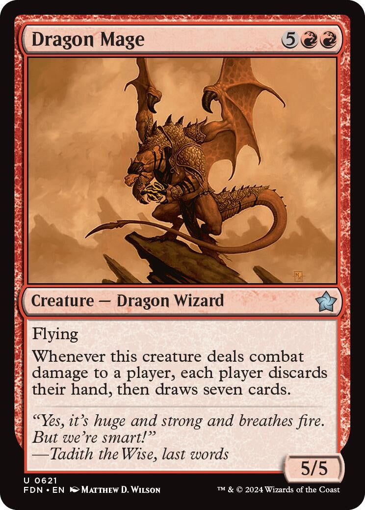 Image for Dragon Mage (Foundations) (621) - Magic: The Gathering