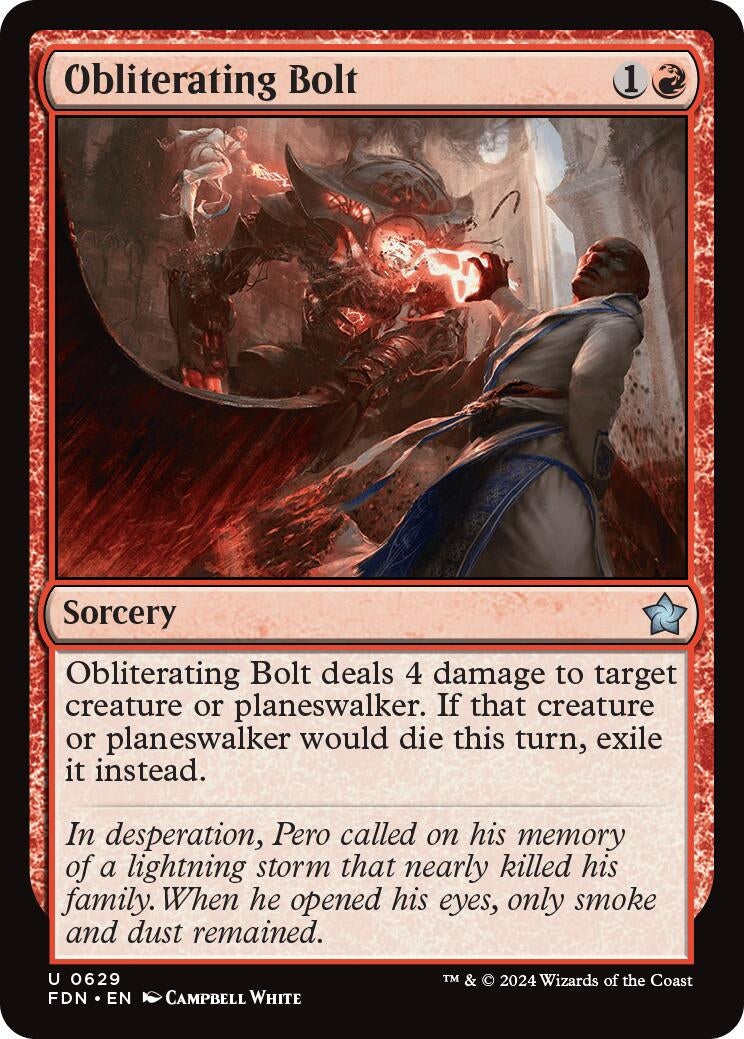 Image for Obliterating Bolt (Foundations) (629) - Magic: The Gathering