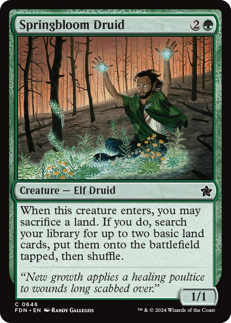 Image for Springbloom Druid (Foundations) (646) - Magic: The Gathering