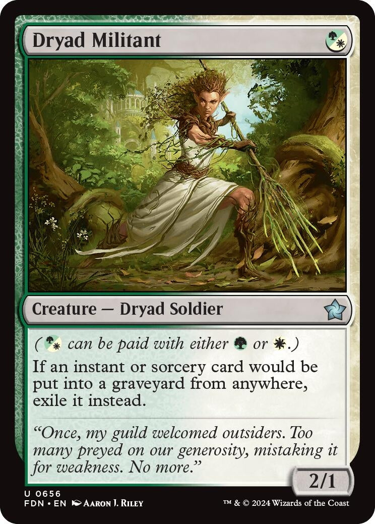 Image for Dryad Militant (Foundations) (656) - Magic: The Gathering